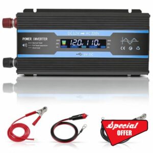 2000W Power Inverter 12V to 240V with LCD Display