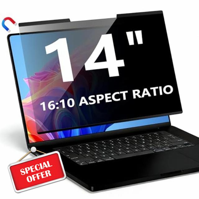Magnetic Laptop Privacy Screen 14 Inch 16:10