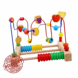 Wooden Bead Maze Toy Beads Roller Toy for Ages 3+ Birthday Gift Childre