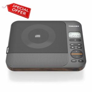 TOMASHI Portable CD Player - 2000mAh Rechargeable