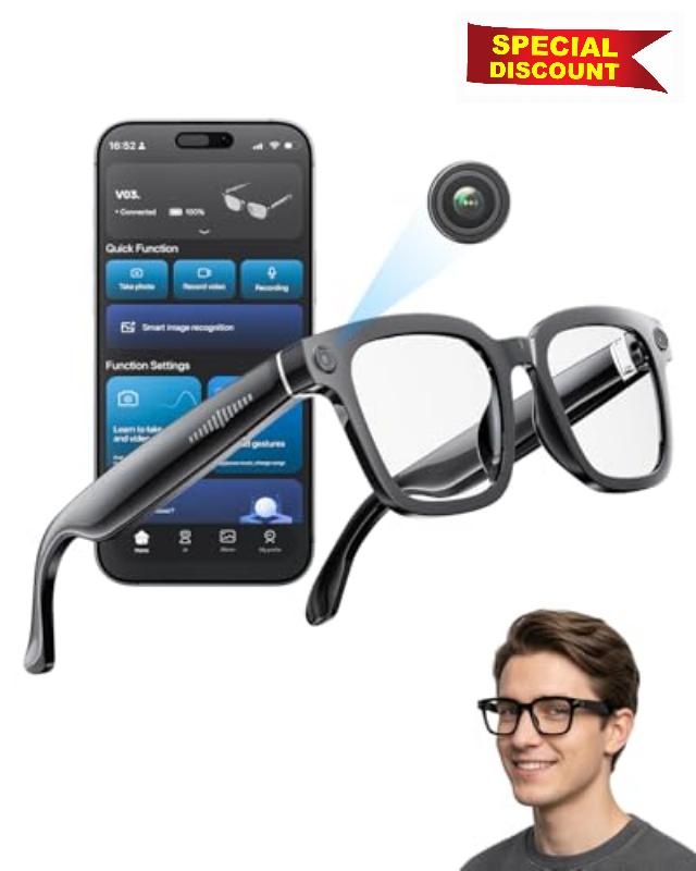 2026 AI Smart Glasses with Camera and Bluetooth