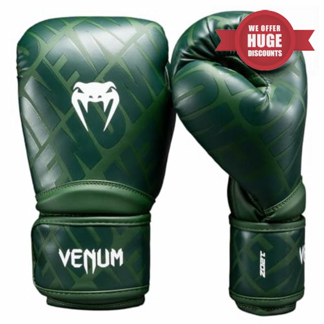 Venum Contender 1.5 XT 3D Boxing Gloves - Forest Green - 16-Ounce