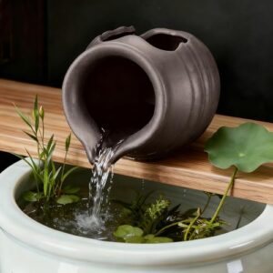 Clay Pot Ecological Tank for Pond/Backyard Water Feature/Cave Waterfall/Landscaping