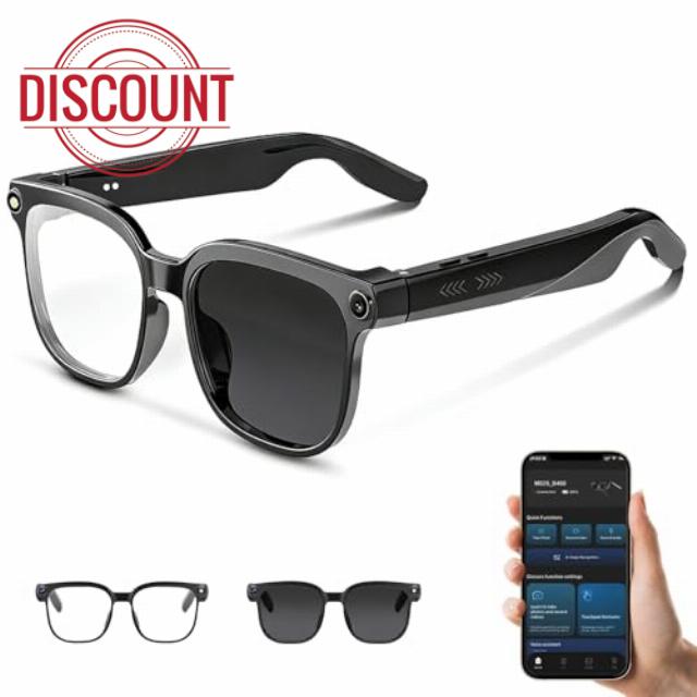 Smart Glasses with 4K HD Camera and Bluetooth