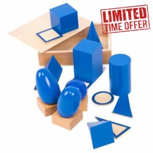 3D Shapes for Teaching Wooden Toys with Matching Cards Geometric Solids Set for Preschool Learning Shape Sorter & Pattern Blocks Manipulatives