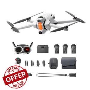 Antigravity A1 Drone (Powered by Insta360) - INFINITY Bundle 8K 360 Degree Foldable Drone & Goggles for Immersive Flight with Point-to-Fly Motion Control with Case / 3x High Power Batteries