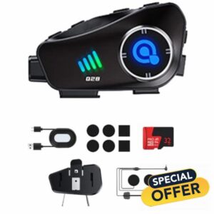 With 32G TF Card 1080P Video Motorcycle DVR WIFI Camera Recorder Waterproof HD Waterproof Headphone Helmet Headset Handsfree Call
