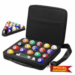 Pool Ball Case | Large Capacity Bag with Shoulder Strap | Pool Ball Case Mesh Pocket - for Clubs Home Training Sports Bar Recreation Room Travel Enthusiasts Men Wome
