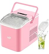 Upstreman Ice Maker Machine, 9 Bullet Cubes in 6-8 Min,12kg/24h,2 Bullet Ice Sizes,1.5L,Ice Cube ...