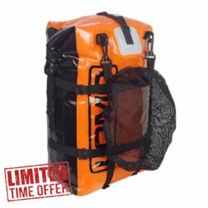 Lomo 39L Dry Bag Rucksack with Helmet Carrier - Orange