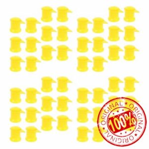 INOOMP Wheel Nut Marker 50Pcs 33Mm Heavy-Duty Yellow Nut Indicators for Commercial Truck Safety and Accident Preventio