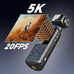 Action Vlogging POV Cam with 270° Rotatable Lens