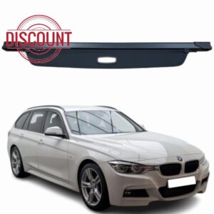 Car Parcel Shelf - Compatible with BMW 3 Series Estate F31 2012-2019 | Sturdy Retractable Boot Cover for Extra Storage | Space Saving Car Accessories | Black