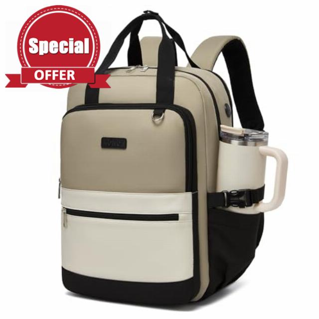 Kono Laptop Backpack Womens with Pouch Pocket for Large Capacity Cup