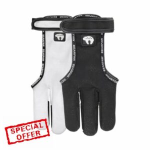 BEARPAW PRODUCTS Shooting Glove Dynamic Leather Comfort Precise Drain Finger Protection for Recurve Longbow Traditional Archery Training