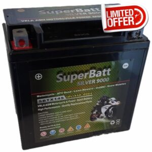 SBTX14S YTX14-BS YTX14BS VRLA AGM High Power Motorcycle Battery 12V 14AH 200A - L 150mm X W 86mm X H 146mm - Factory Sealed Ready to Fit & Use No Spill - Motorbike