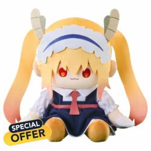 Kanna Kamui Plush Figure Pillow Anime Kobayashi Kanna/Tohr Stuffed Figure Sitting Character Soft Cushion Sofa Home Decoration Gifts 30CM