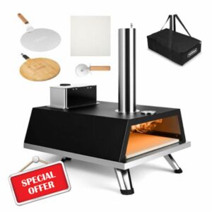 VonHaus Pizza Oven Outdoor – For Tabletop with Accessories