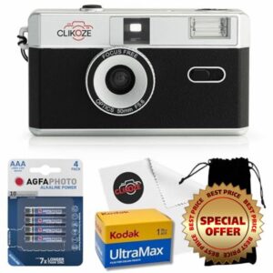 35mm Half Frame Film Camera Starter Bundle with 36 Exp Kodak Ultramax Film