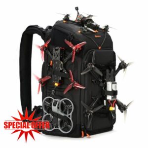 TARION FPV Drone Backpack 30L - Professional Racing Drone Backpack Large Camera Bag with 17.3" Laptop Compartment & Waterproof Raincove