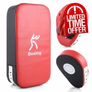 Boxing Pads Red Mitts Kick Pack Set 2 in 1 Boxing Gloves and Pads Thai Karate Pad Taekwondo Sparring Gloves Martial Arts MMA Punching Mitts Boxings Set for Adul