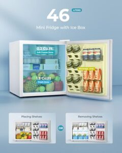Table Top Fridge with 7-Level Adjustable Thermostat