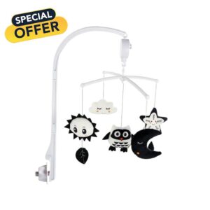 Hanging Cot Mobile - Black and White Animals Decoration