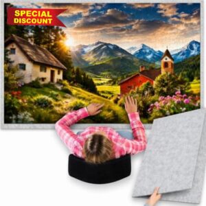 Blosssound Light Gray 55 x 37 for 3000 Piece Foldable Puzzle Board Mat Large Portable Felt Jigsaw Puzzle Mat Pad Non Slip Storage Board