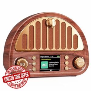 Roxicosly Vintage DAB+/FM Digital Radio with Bluetooth