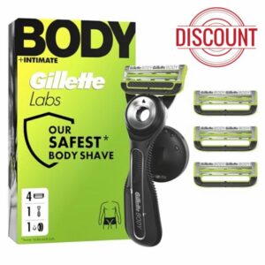 GilletteLabs Body + Intimate Razor with Magnetic Shower Hanger