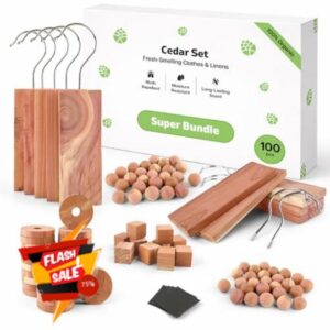 besto Moth Repellent for Wardrobes | 100% Natural Cedarwood Cubes