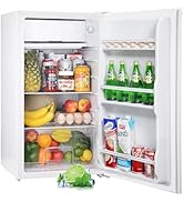 Upstreaman Under Counter Fridge, 91L Small Fridge Quiet for Bedroom and Dorms, Five Stage Tempera...