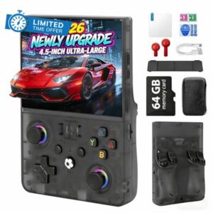 2026 NEW Upgrade R36MAX Ⅱ Retro Handheld Video Game Console-4.5 Inch Ultra-Large Screen