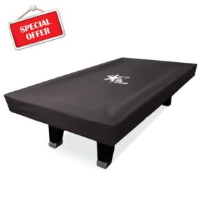 CRICAL Pool Table Cover Billiard Table Covers Indoor Outdoor Pool Table Cover for 9 Feet Fitted Billiards Pool Accessories Black