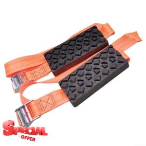PU Anti Slip Car Tire Traction Blocks Snow Chain Straps for Enhanced Grip on Snow Mud and Sand All Season Fit for Most Cars SUVs and Trucks 2pcs Set Strong Loa