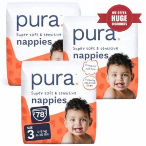 Pura Baby Nappies Size 3
