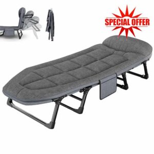 Camp Beds for Adults with Cushion and Pillow