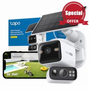 Tapo C645D KIT 2K 3MP Dual Lens Solar Security Camera Outdoor Wireless