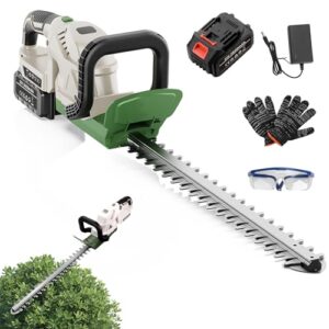 21V 2600mAh Rechargeable Electric Bush Trimmer Lightweight Shrub Hedge Cutter