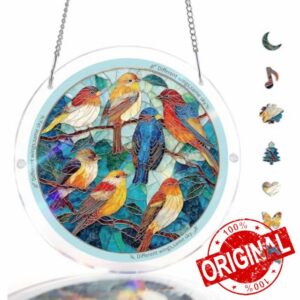 Acrylic Suncatcher Puzzle-Luminous Feathers