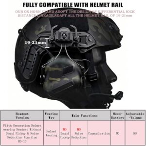 19–21mm Rail Compatible Waterproof Hunting Headphones