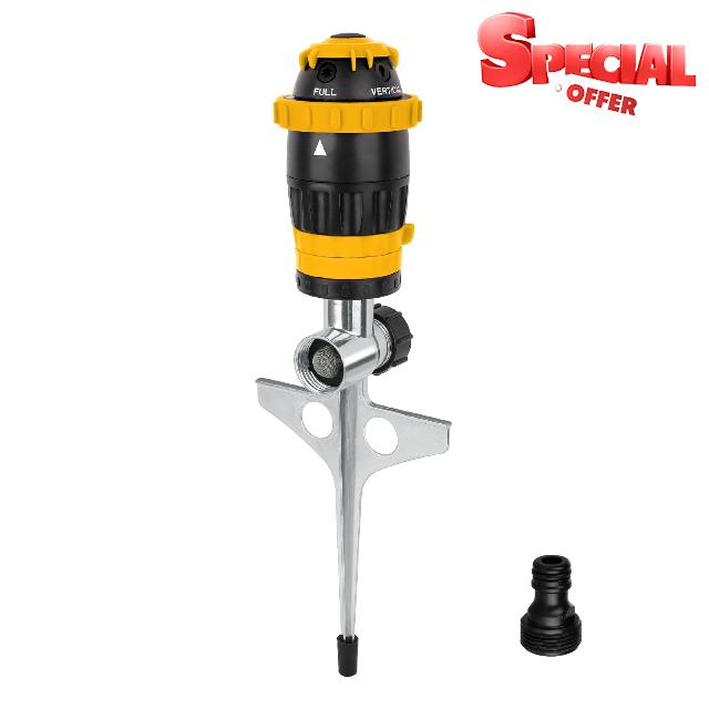 RESTMO Gear Drive Sprinkler with Metal Spike Base