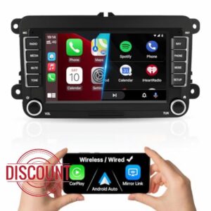 Ninetom 7'' Car Radio with Carplay & Android Auto for VW Golf 5/6