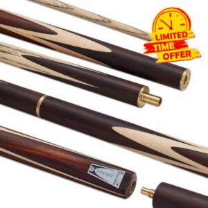 PowerGlide DIPLOMAT | Hand Spliced Snooker Cue | Rosewood Butt | North American Ash Shaft | 2-Piece Cue | 50/50 or 3/4 Joint | Full Size 57" plus 6" Extension | 9.5mm Tip | 18 or 19 oz