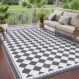 Grey Garden Rugs Reversible Outdoor Carpet Mat