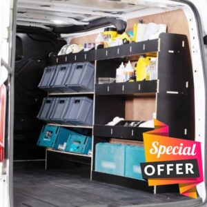 Van Racking & Shelving for VW Volkswagen Transporter T7 SWB (L1) 2025+ Heavy Duty HEXABOARD Van Storage System - Tool Storage Shelves & Work Van Organisation - Driver Side