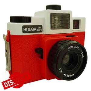 Holga 120GCFN 120 GCFN Medium Format Film Camera Glass Lens Flash Lomo Red White