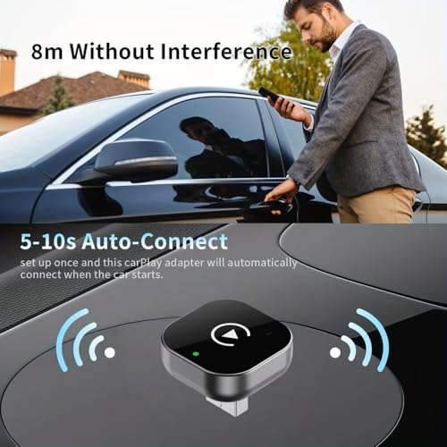 Compatible with iPhone iOS 10+ & Android Auto 11+