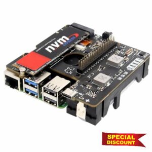 Geekworm X1208 UPS for Raspberry Pi 5 with NVMe SSD (2280/2242/2230) Expansion | 5.1V/5A Output | Power Supply via GPIO | Auto Start & Safe Shutdow