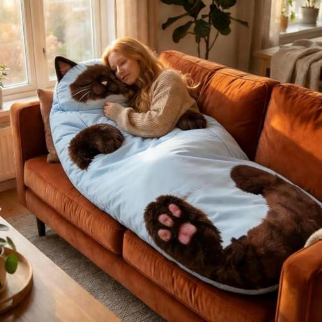 Cat Sleeping Bag for Humans